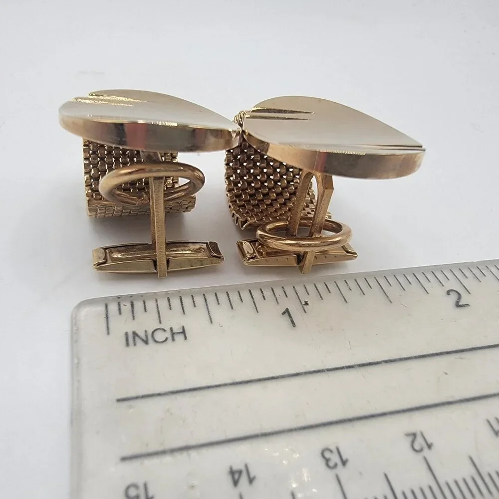 Vintage‎ Cuff Links Cufflinks Two Pair Black / Silver and Gold Tone Classic Look